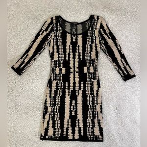 Black and white sweater dress